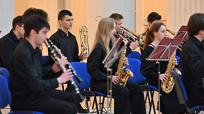 Концерт Духового оркестра училища в Президентской библиотеке 7 мая 2024 года